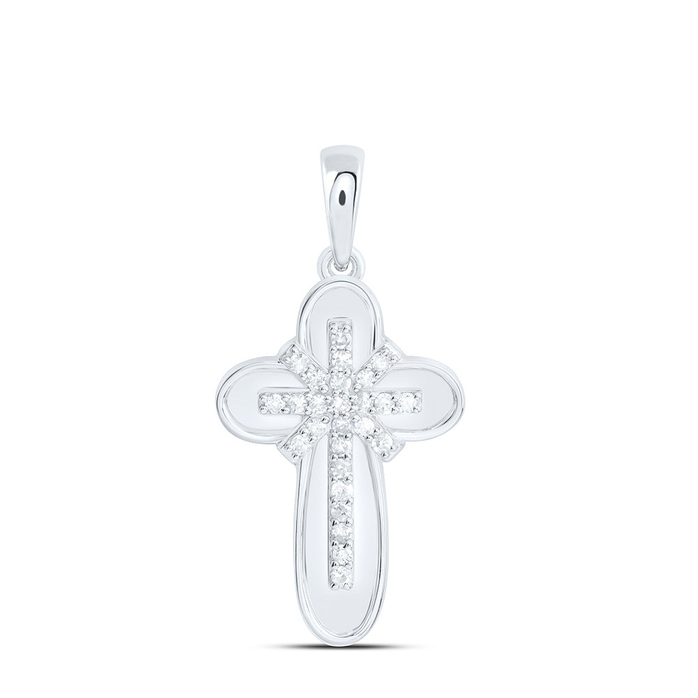 1/8CTW-NAT DIA P1 GIFT CROSS PENDANT Daisy Joyeria