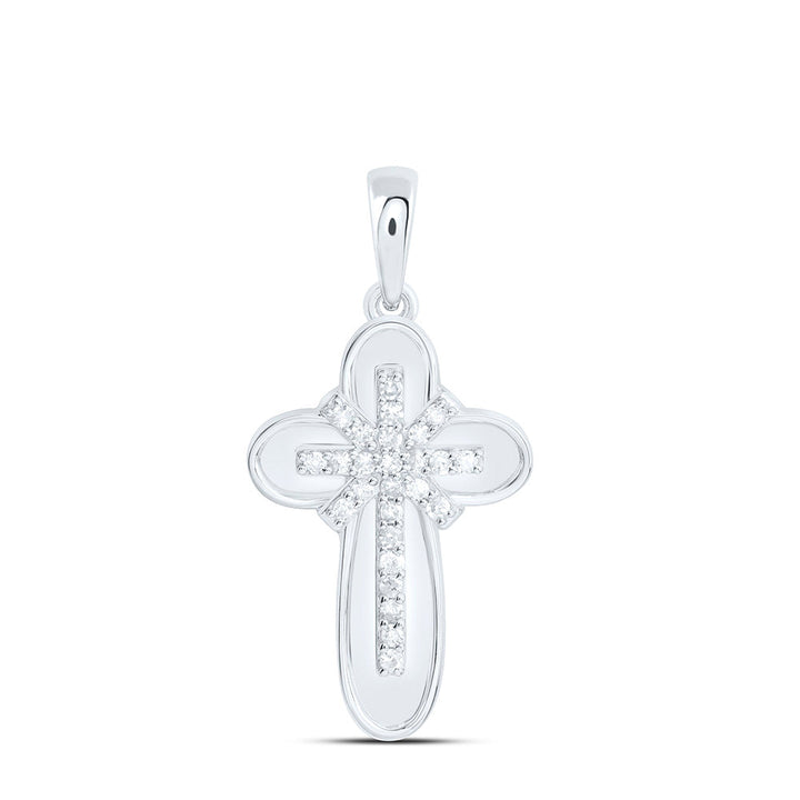 1/8CTW-NAT DIA P1 GIFT CROSS PENDANT Daisy Joyeria