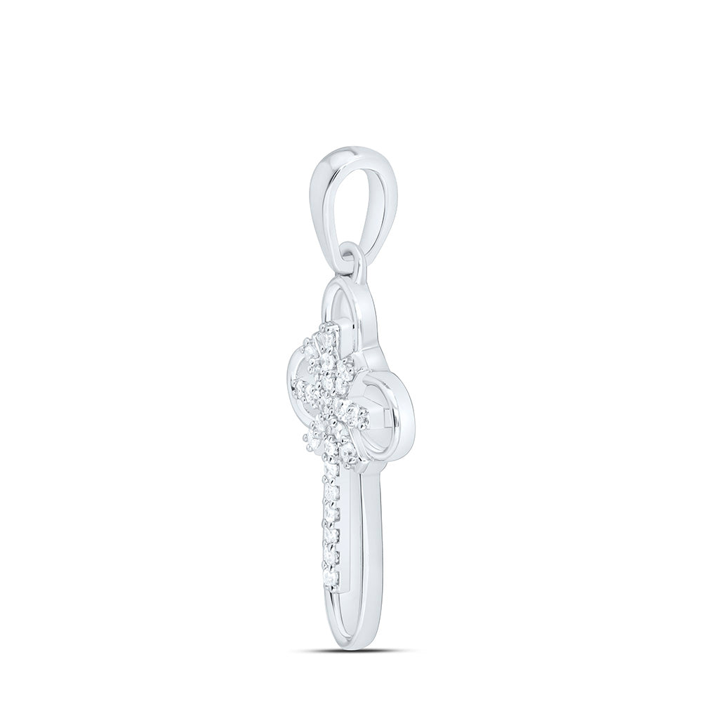 1/8CTW-NAT DIA P1 GIFT CROSS PENDANT Daisy Joyeria