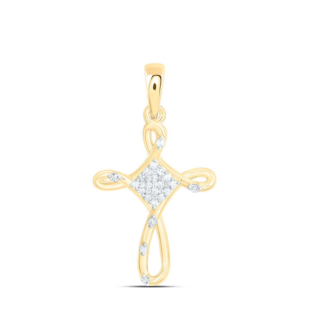 1/10CTW-NAT DIA P1 GIFT CROSS PENDANT Daisy Joyeria