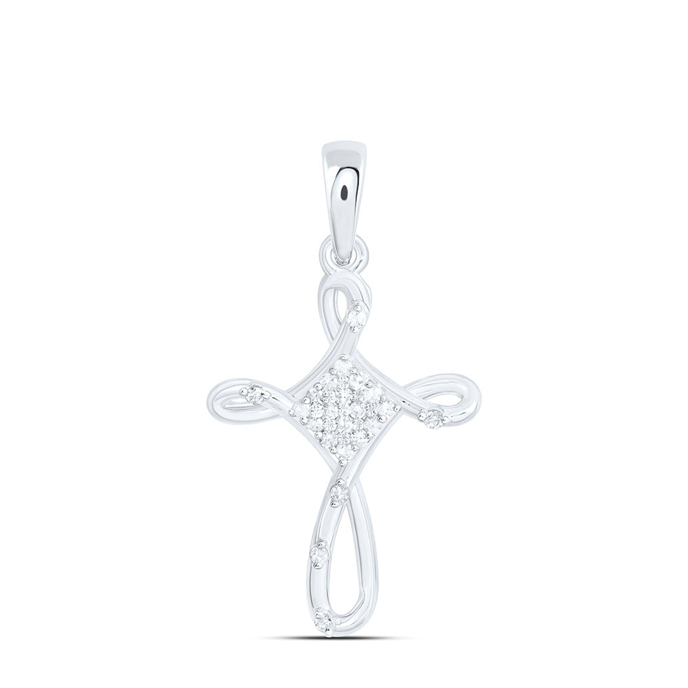 1/10CTW-NAT DIA P1 GIFT CROSS PENDANT Daisy Joyeria
