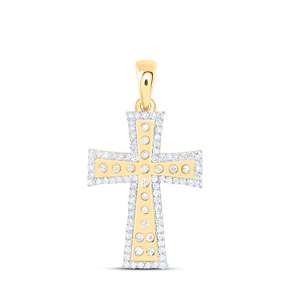 1/4CTW-NAT DIA NK FASHION CROSS PENDANT Daisy Joyeria