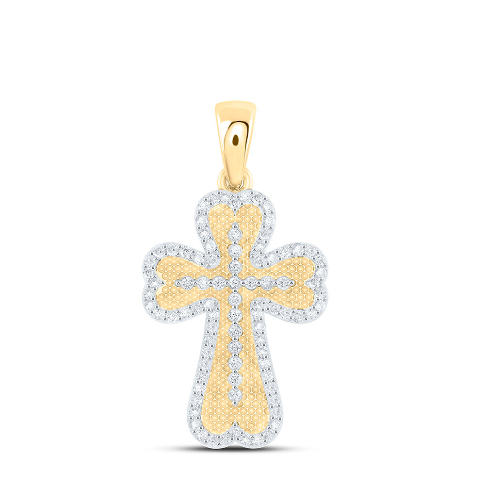 1/3CTW-NAT DIA NK FASHION CROSS PENDANT Daisy Joyeria