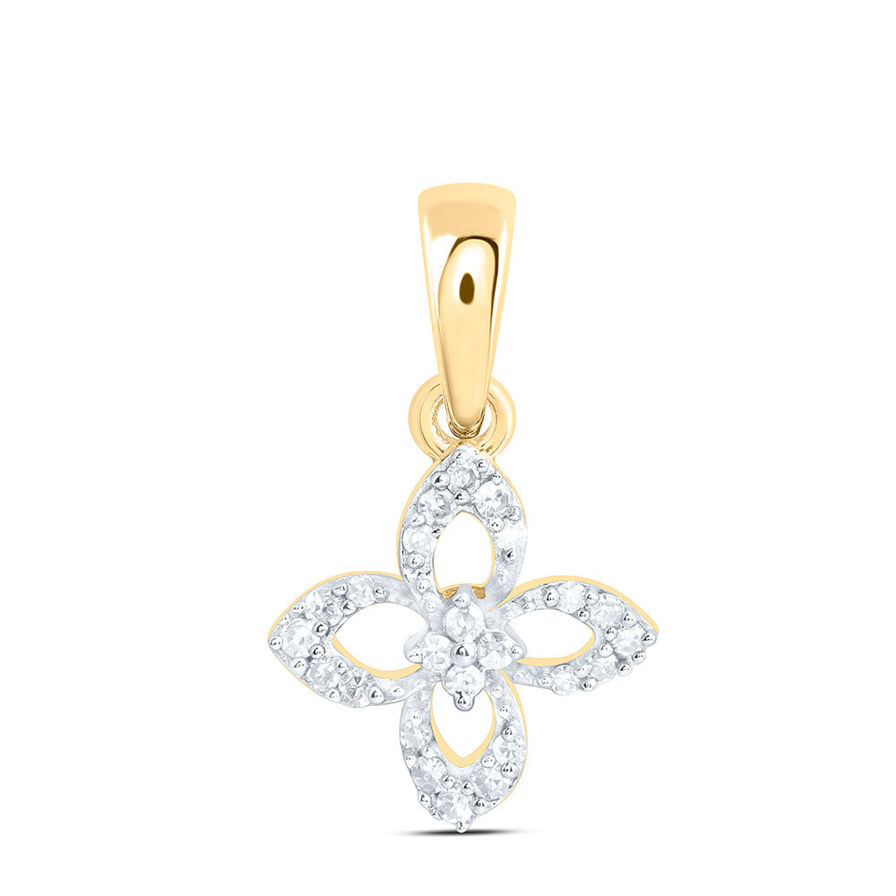 1/12CTW-NAT DIA NK FASHION FLOWER PENDANT Daisy Joyeria