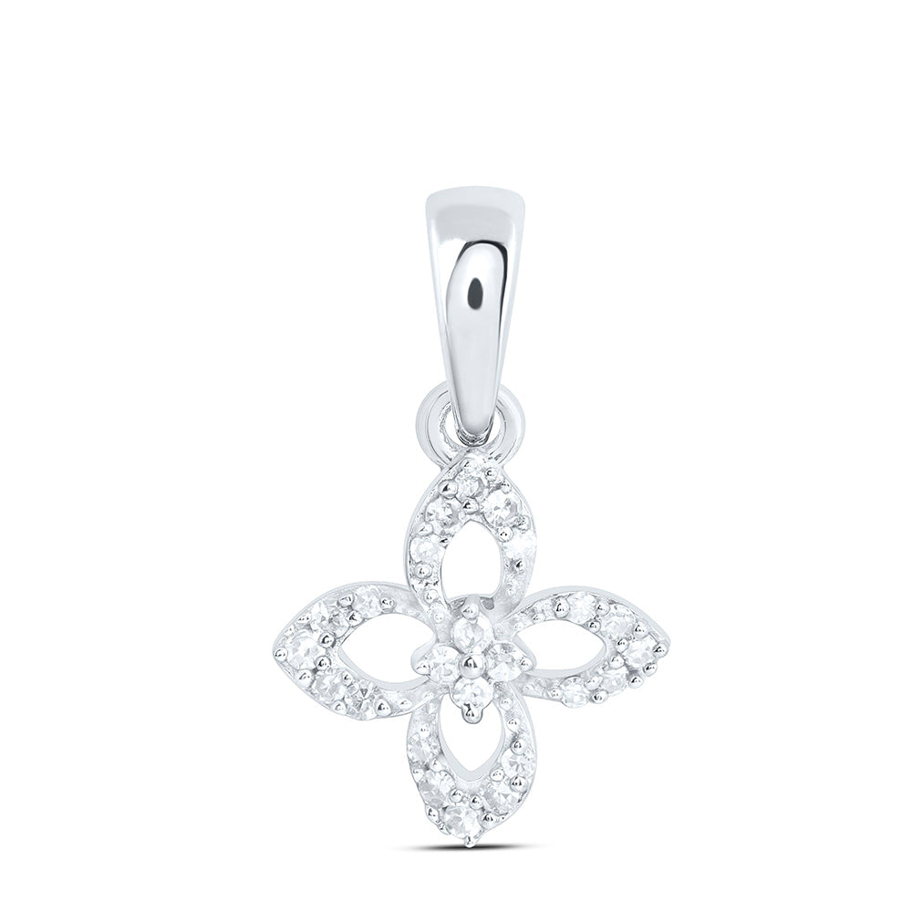 1/12CTW-NAT DIA NK FASHION FLOWER PENDANT Daisy Joyeria