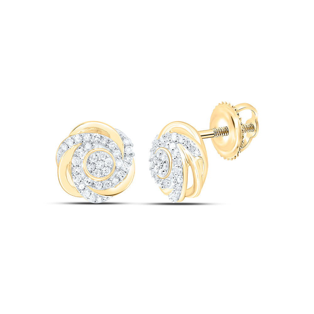 1/5CTW-NAT DIA P1 GIFT FLOWER EARRING Daisy Joyeria