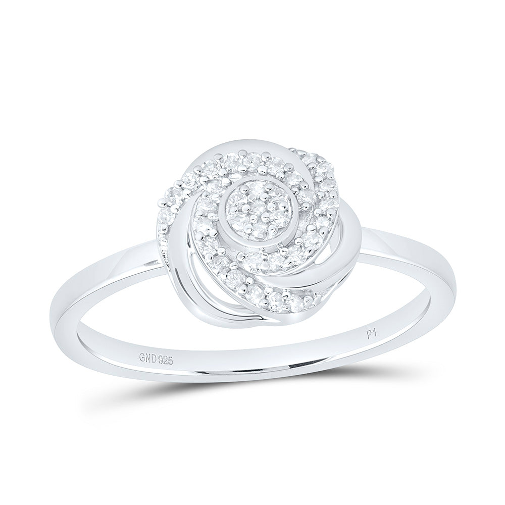 1/8CTW-NAT DIA P1 GIFT FLOWER RING Daisy Joyeria