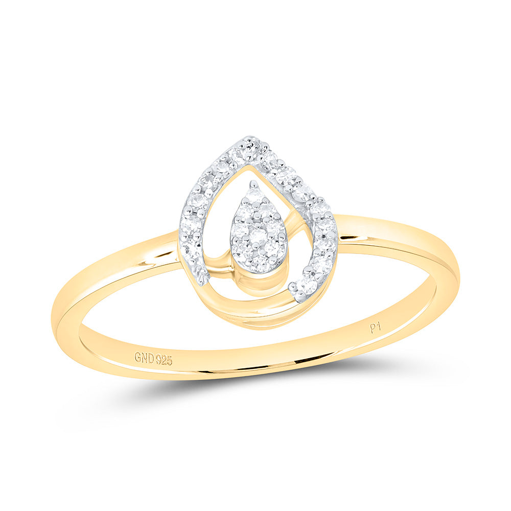 1/10CTW-NAT DIA P1 GIFT PEAR RING Daisy Joyeria