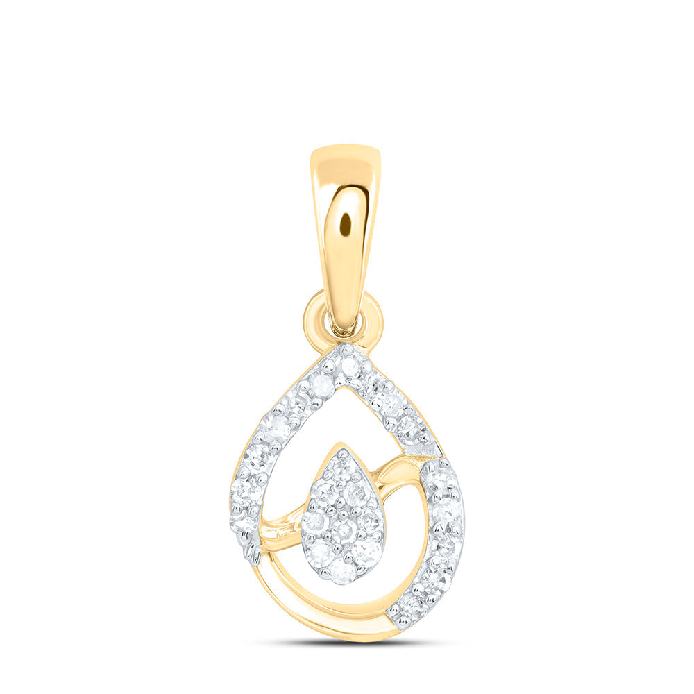 1/10CTW-NAT DIA P1 GIFT PEAR PENDANT Daisy Joyeria