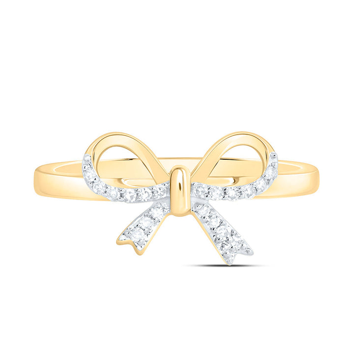 1/12CTW-NAT DIA NK GIFT BOW RING Daisy Joyeria