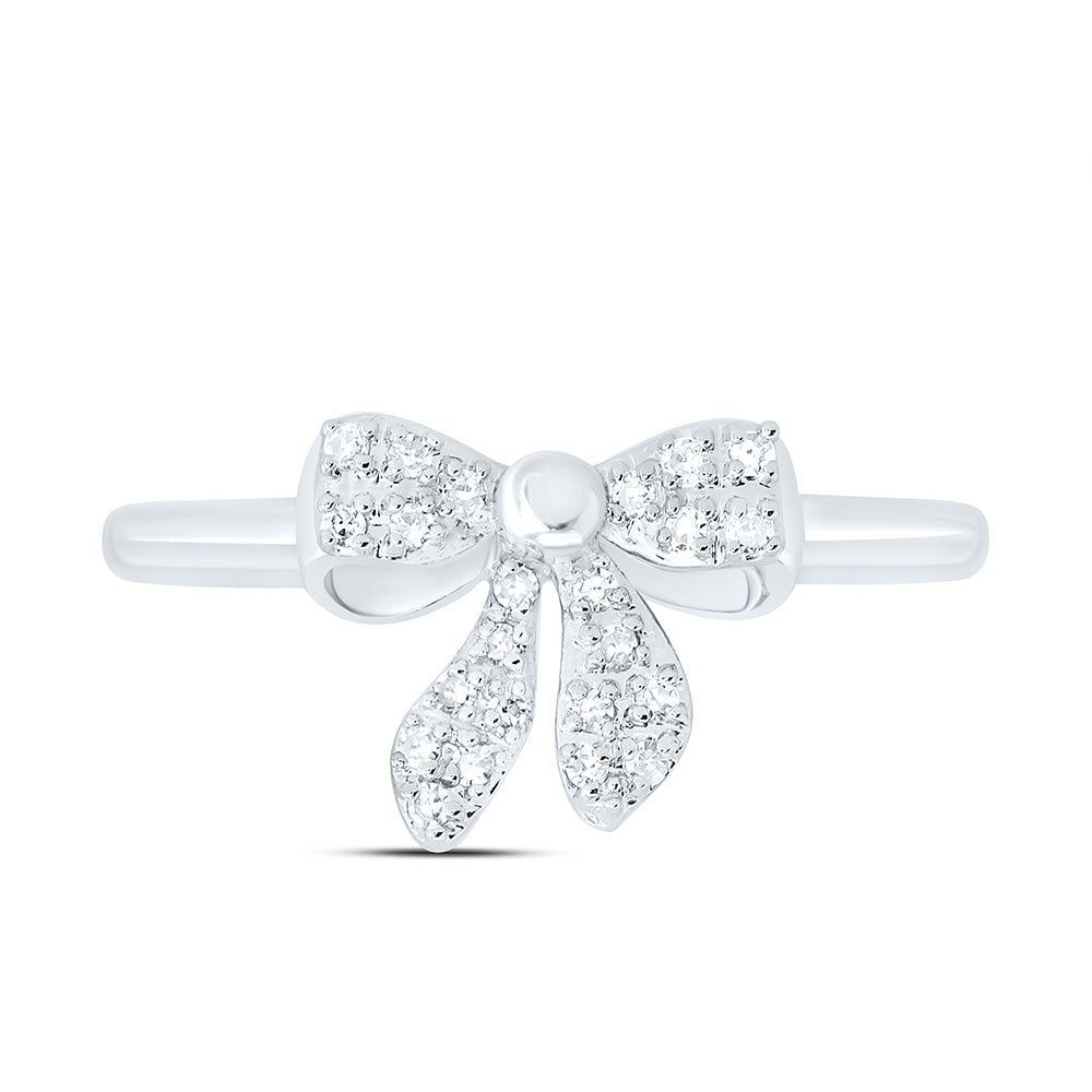 1/10CTW-NAT DIA NK GIFT BOW RING Daisy Joyeria