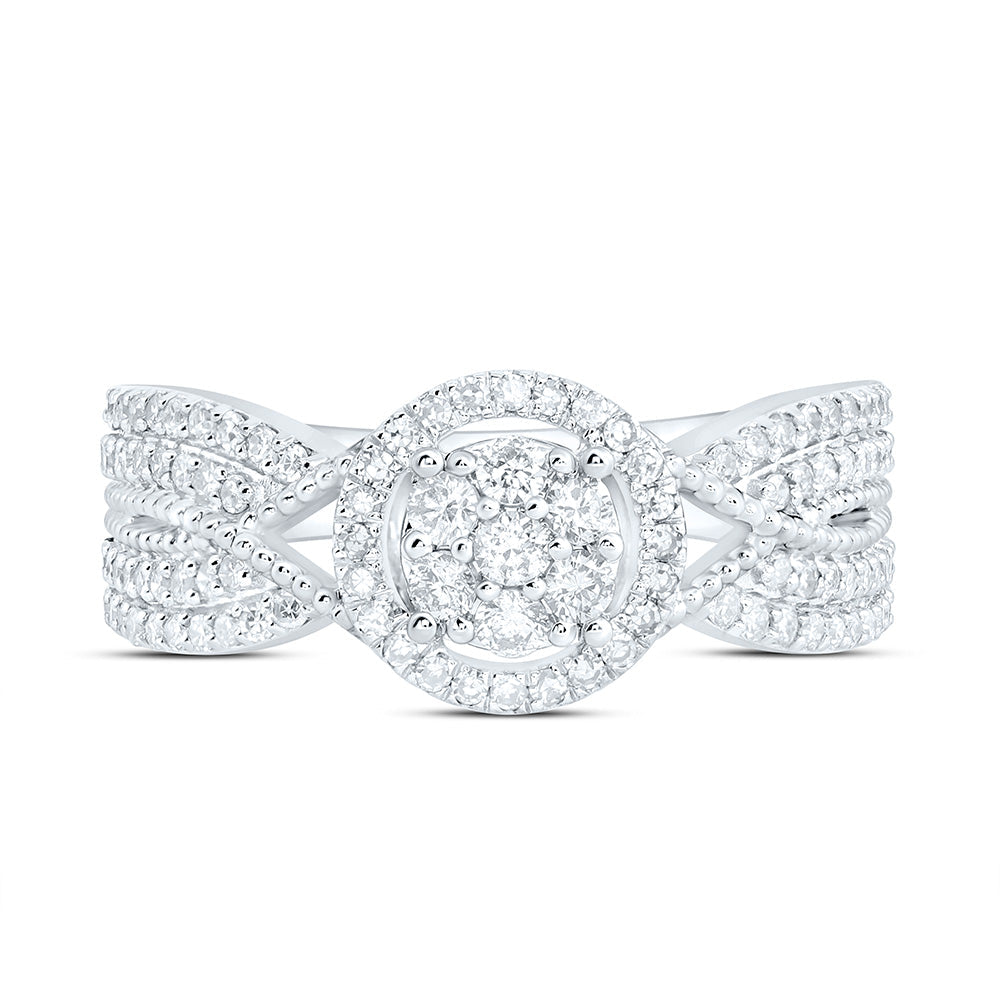 1/2CTW-NAT DIA NK FASHION ROUND RING Daisy Joyeria