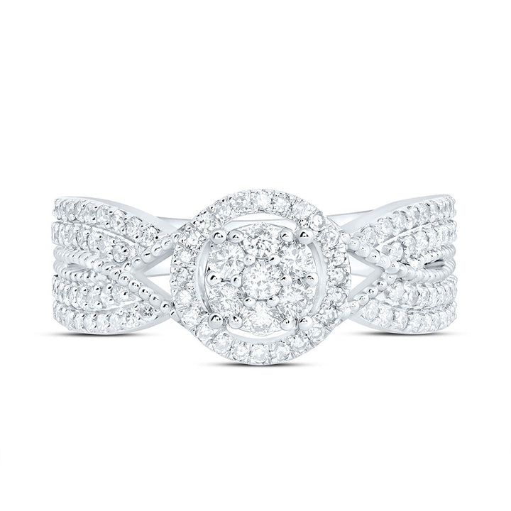 1/2CTW-NAT DIA NK FASHION ROUND RING Daisy Joyeria