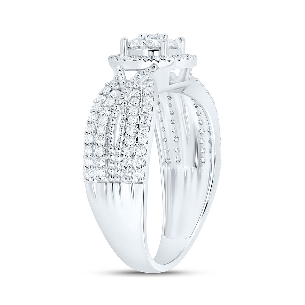 1/2CTW-NAT DIA NK FASHION ROUND RING Daisy Joyeria