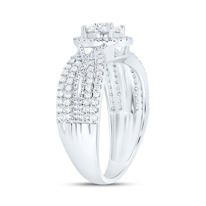 1/2CTW-NAT DIA NK FASHION ROUND RING Daisy Joyeria
