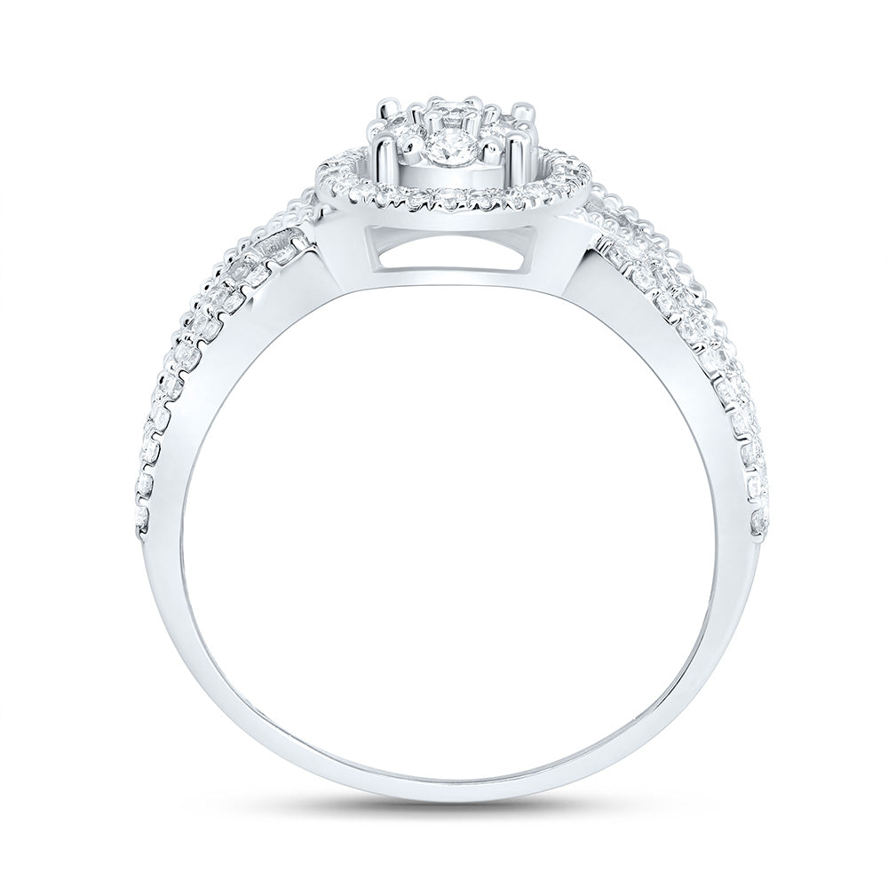 1/2CTW-NAT DIA NK FASHION ROUND RING Daisy Joyeria