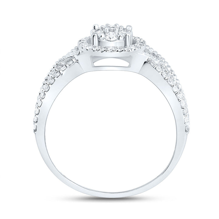 1/2CTW-NAT DIA NK FASHION ROUND RING Daisy Joyeria