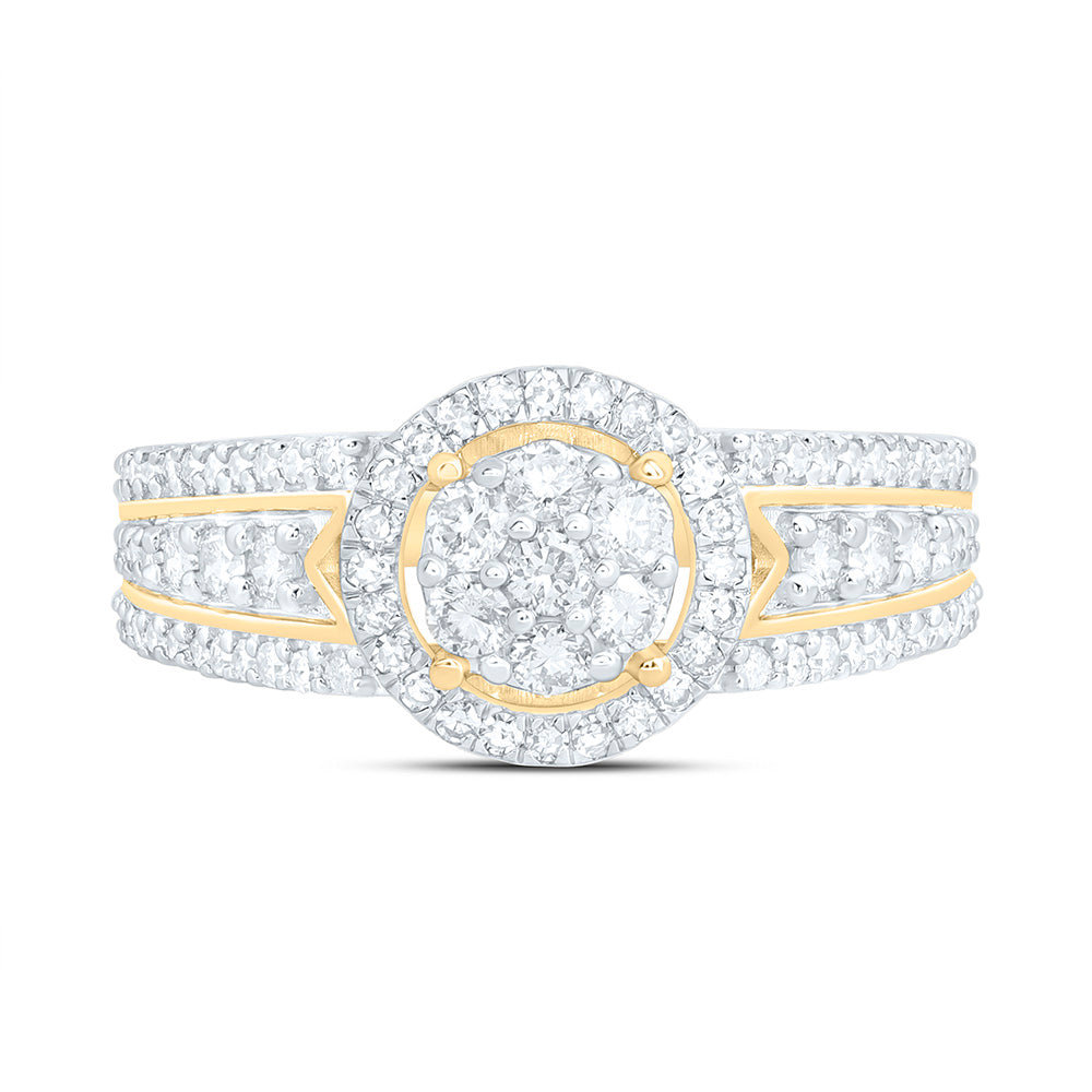 5/8CTW-NAT DIA NK FASHION ROUND RING Daisy Joyeria