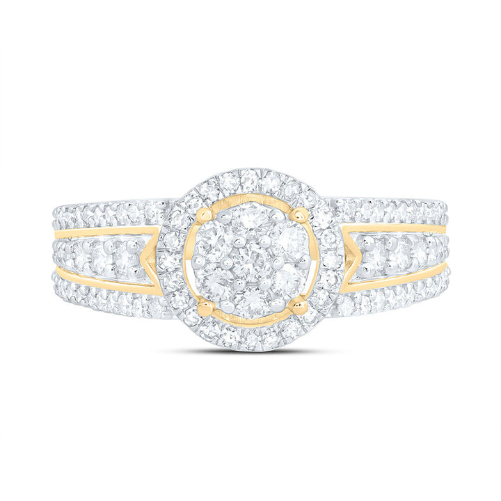 5/8CTW-NAT DIA NK FASHION ROUND RING Daisy Joyeria