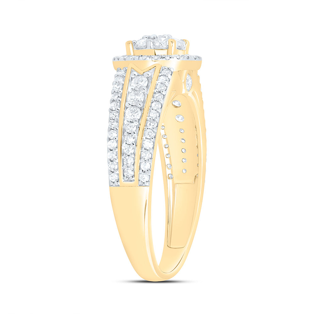 5/8CTW-NAT DIA NK FASHION ROUND RING Daisy Joyeria