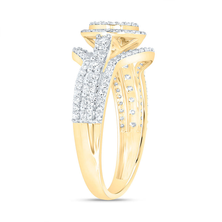 3/4CTW-NAT DIA NK FASHION ROUND RING Daisy Joyeria