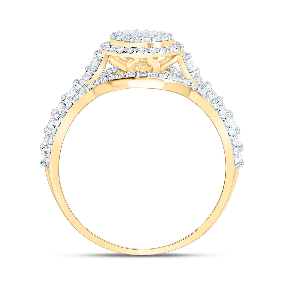 3/4CTW-NAT DIA NK FASHION ROUND RING Daisy Joyeria