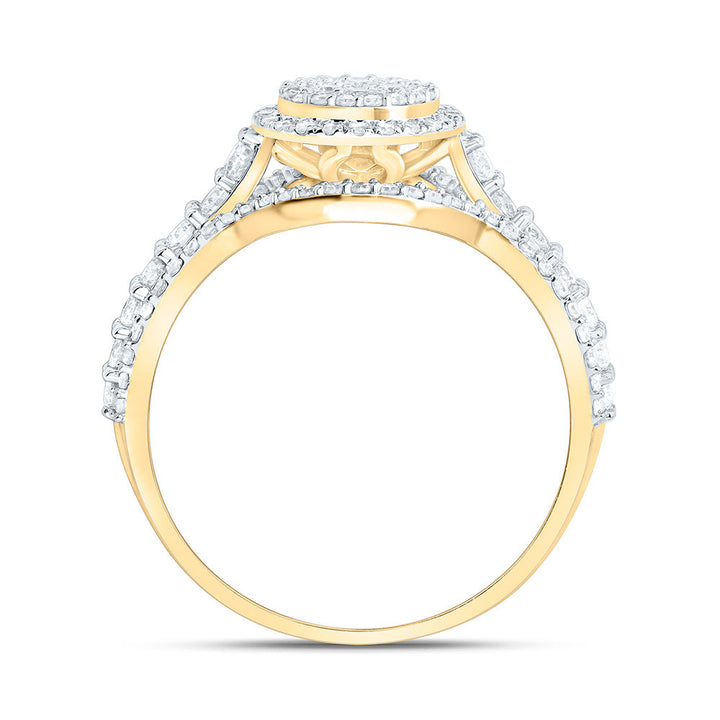 3/4CTW-NAT DIA NK FASHION ROUND RING Daisy Joyeria