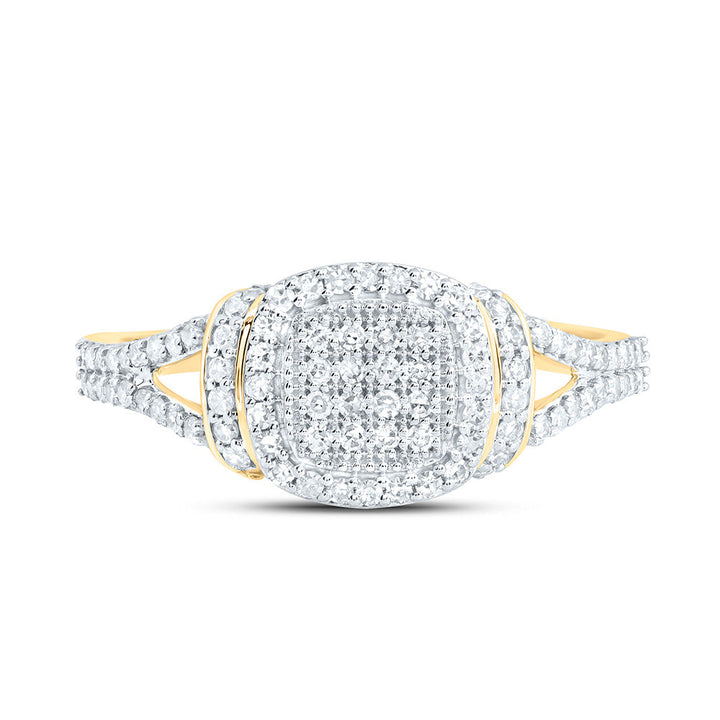 3/8CTW-NAT DIA NK FASHION CUSHION RING Daisy Joyeria