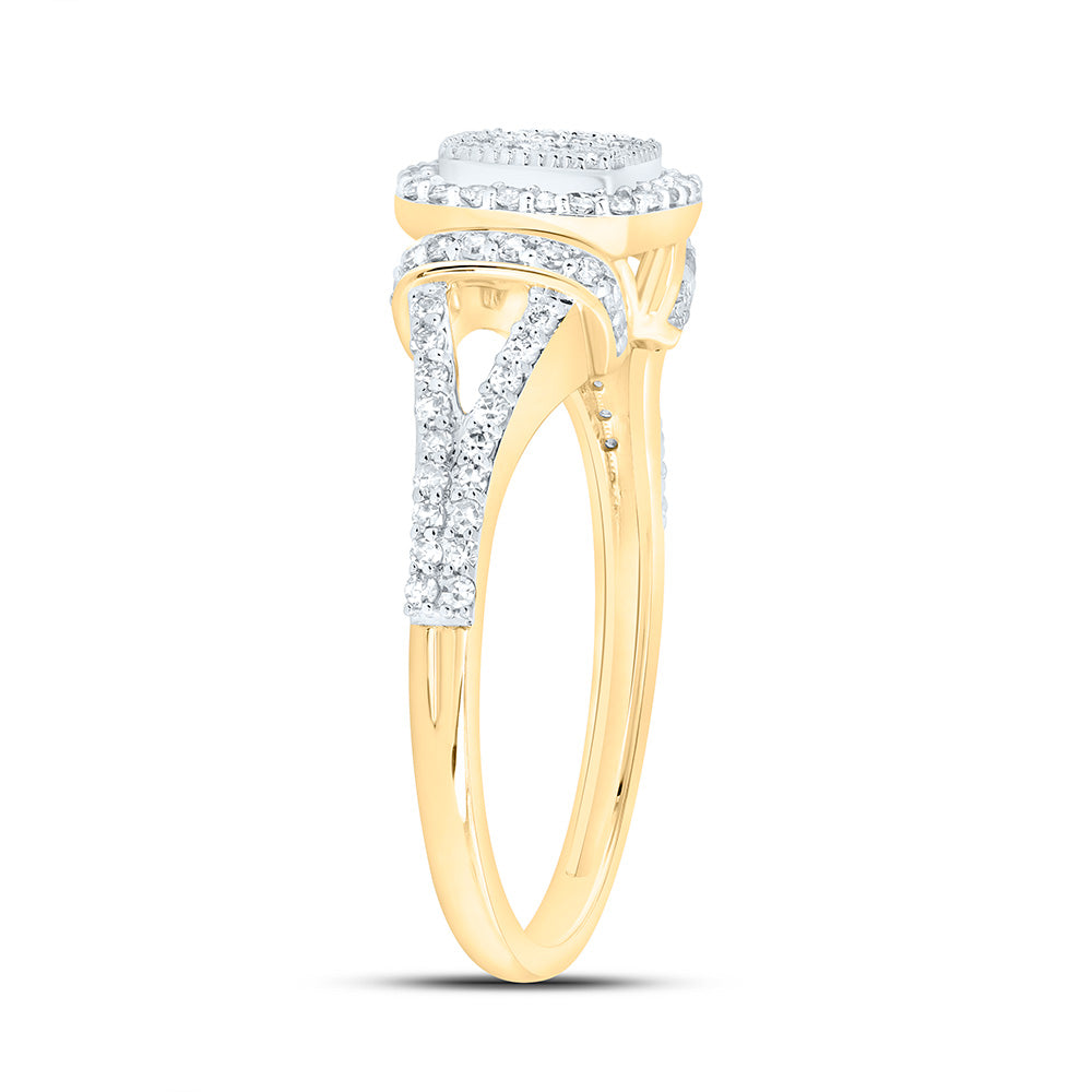 3/8CTW-NAT DIA NK FASHION CUSHION RING Daisy Joyeria