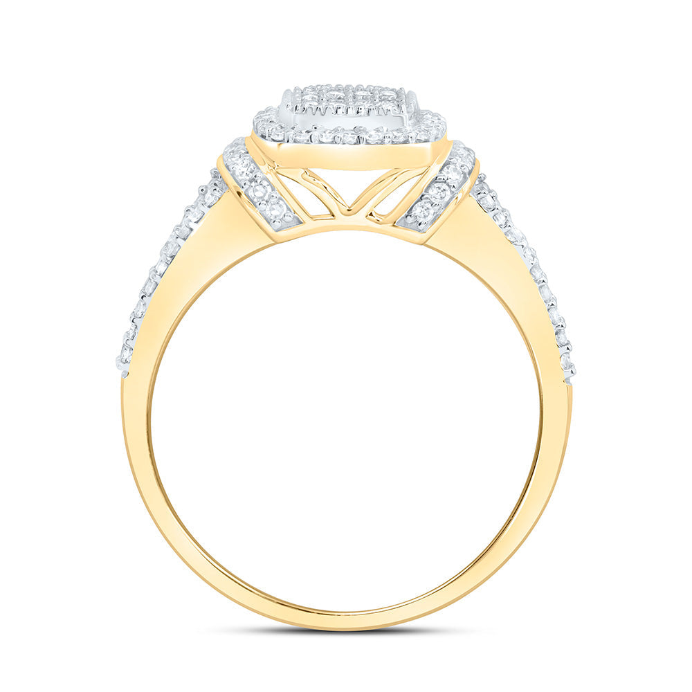 3/8CTW-NAT DIA NK FASHION CUSHION RING Daisy Joyeria
