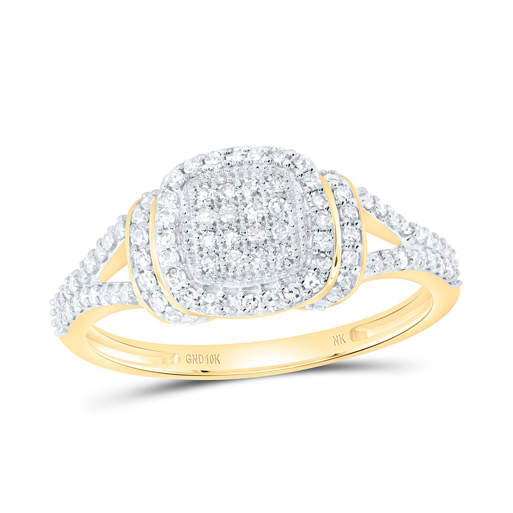 3/8CTW-NAT DIA NK FASHION CUSHION RING Daisy Joyeria