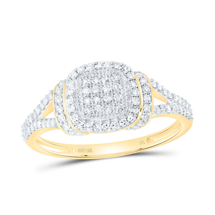 3/8CTW-NAT DIA NK FASHION CUSHION RING Daisy Joyeria