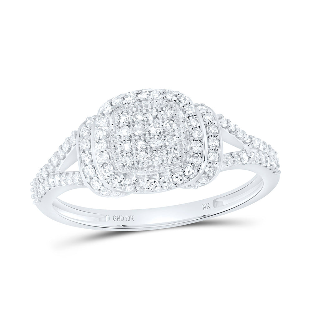3/8CTW-NAT DIA NK FASHION CUSHION RING Daisy Joyeria