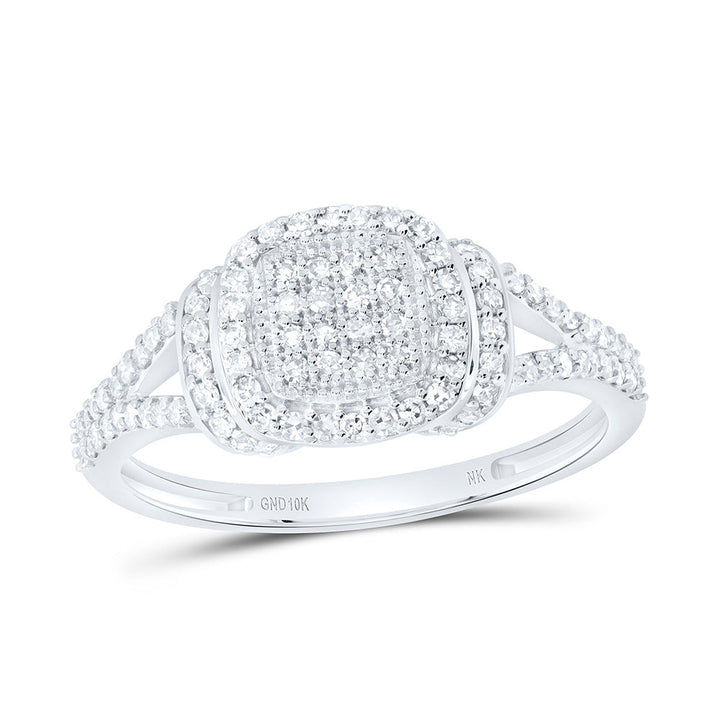 3/8CTW-NAT DIA NK FASHION CUSHION RING Daisy Joyeria