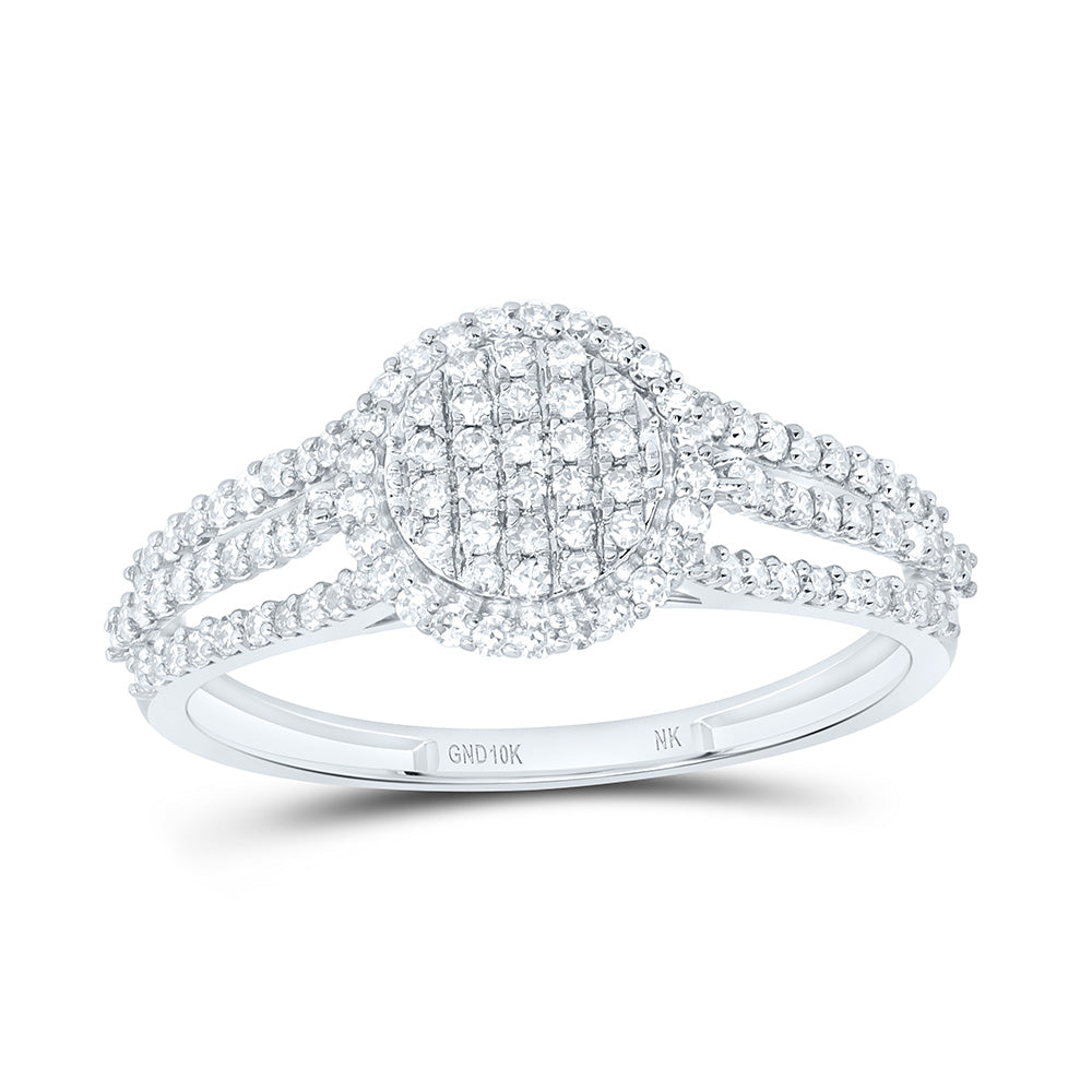 3/8CTW-NAT DIA NK FASHION ROUND RING Daisy Joyeria