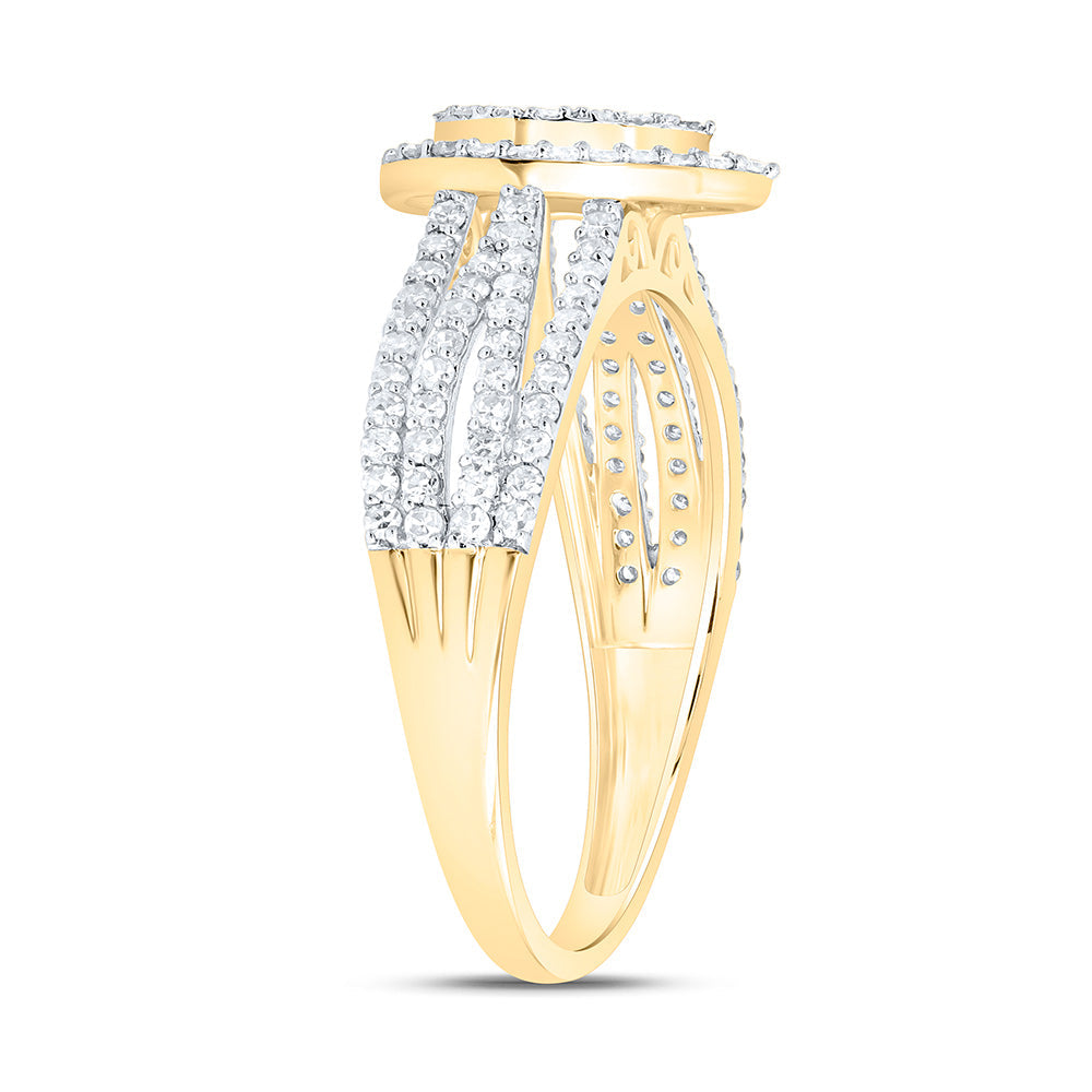 1/2CTW-NAT DIA NK FASHION PEAR RING Daisy Joyeria