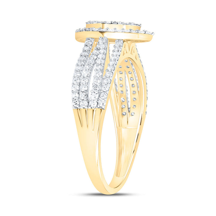 1/2CTW-NAT DIA NK FASHION PEAR RING Daisy Joyeria
