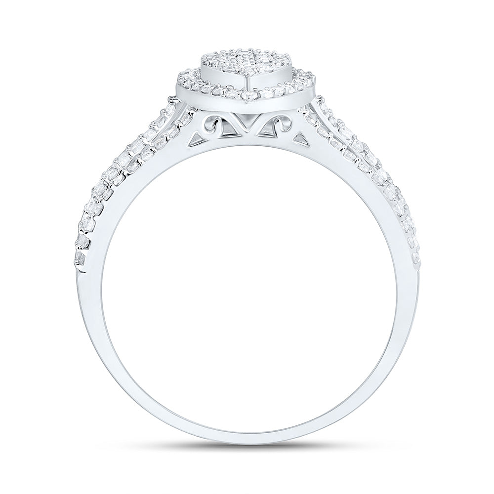 1/2CTW-NAT DIA NK FASHION PEAR RING Daisy Joyeria