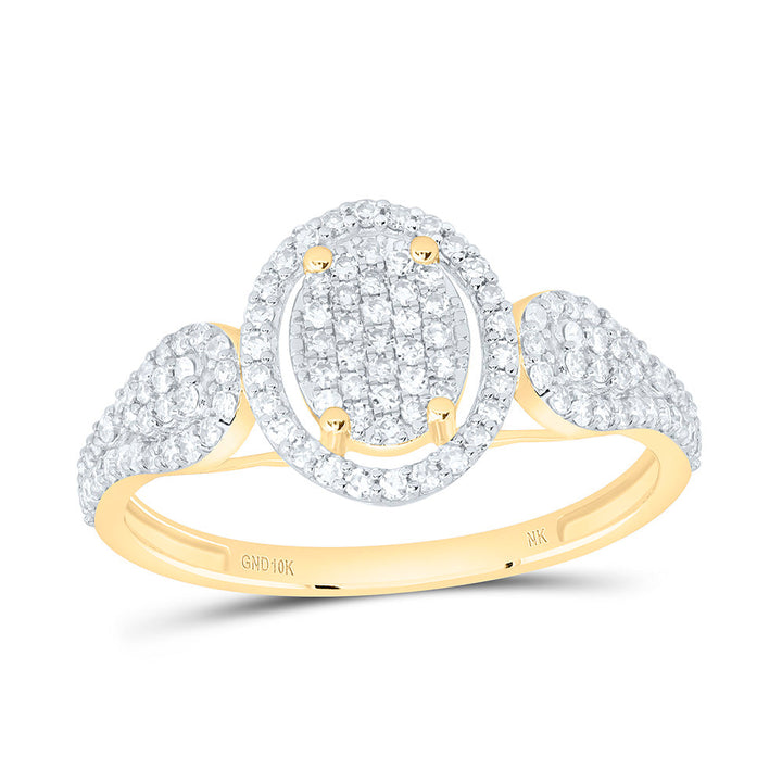 1/2CTW-NAT DIA NK FASHION OVAL RING Daisy Joyeria