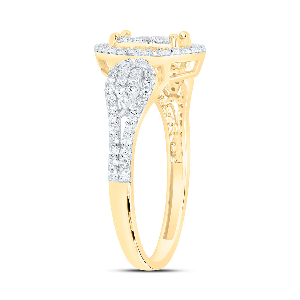 1/2CTW-NAT DIA NK FASHION OVAL RING Daisy Joyeria