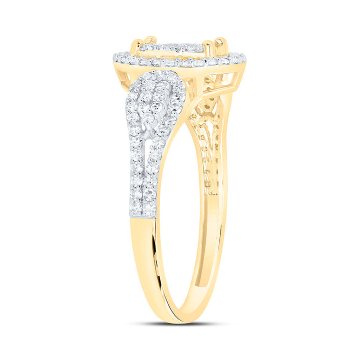 1/2CTW-NAT DIA NK FASHION OVAL RING Daisy Joyeria