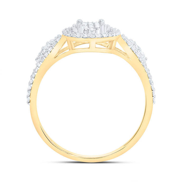 1/2CTW-NAT DIA NK FASHION OVAL RING Daisy Joyeria