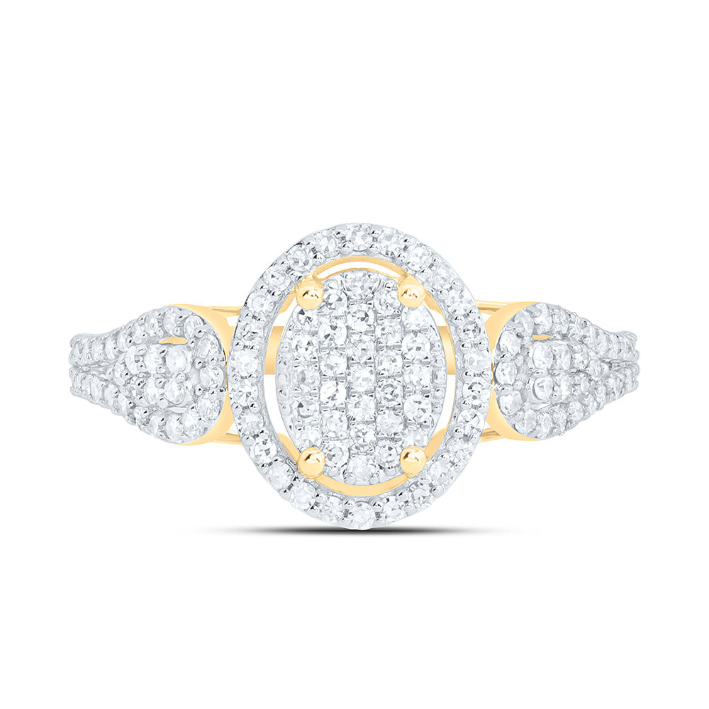 1/2CTW-NAT DIA NK FASHION OVAL RING Daisy Joyeria