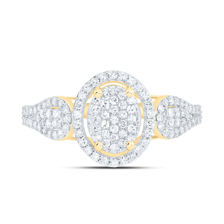 1/2CTW-NAT DIA NK FASHION OVAL RING Daisy Joyeria