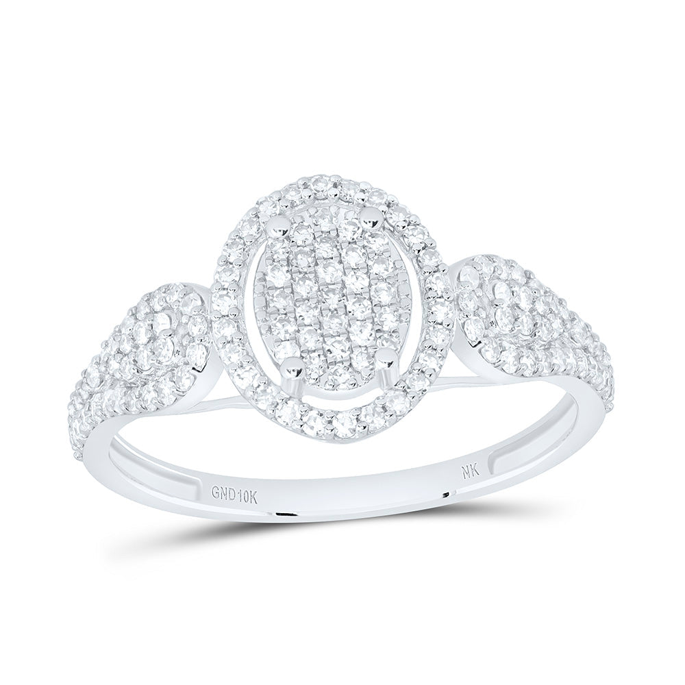 1/2CTW-NAT DIA NK FASHION OVAL RING Daisy Joyeria
