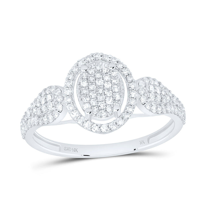 1/2CTW-NAT DIA NK FASHION OVAL RING Daisy Joyeria