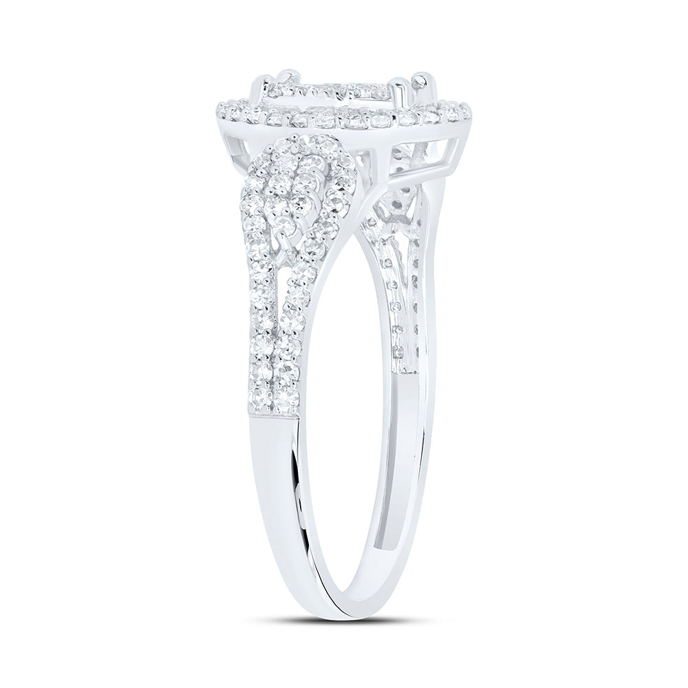 1/2CTW-NAT DIA NK FASHION OVAL RING Daisy Joyeria
