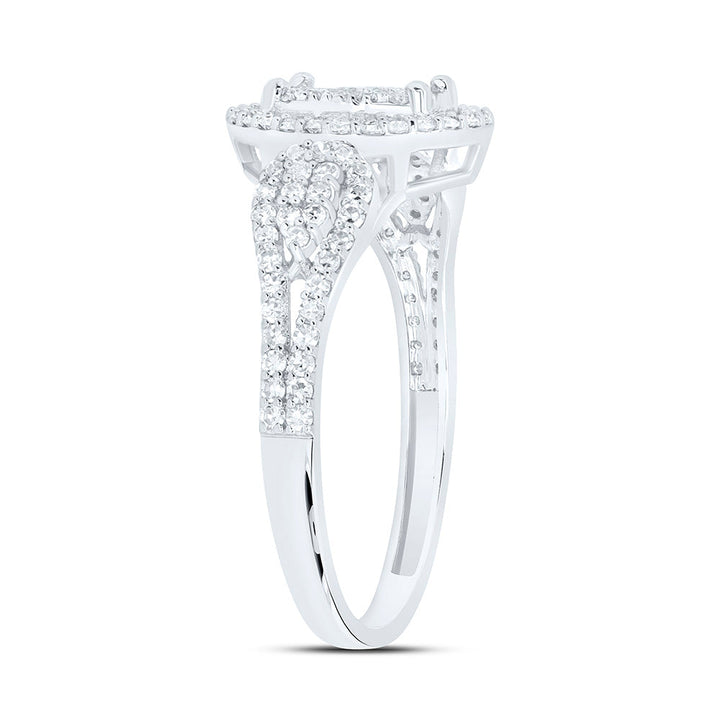 1/2CTW-NAT DIA NK FASHION OVAL RING Daisy Joyeria