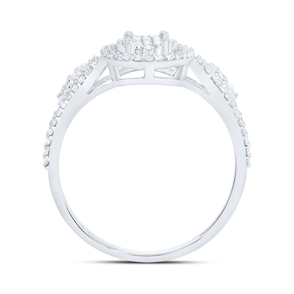 1/2CTW-NAT DIA NK FASHION OVAL RING Daisy Joyeria