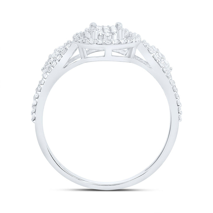 1/2CTW-NAT DIA NK FASHION OVAL RING Daisy Joyeria